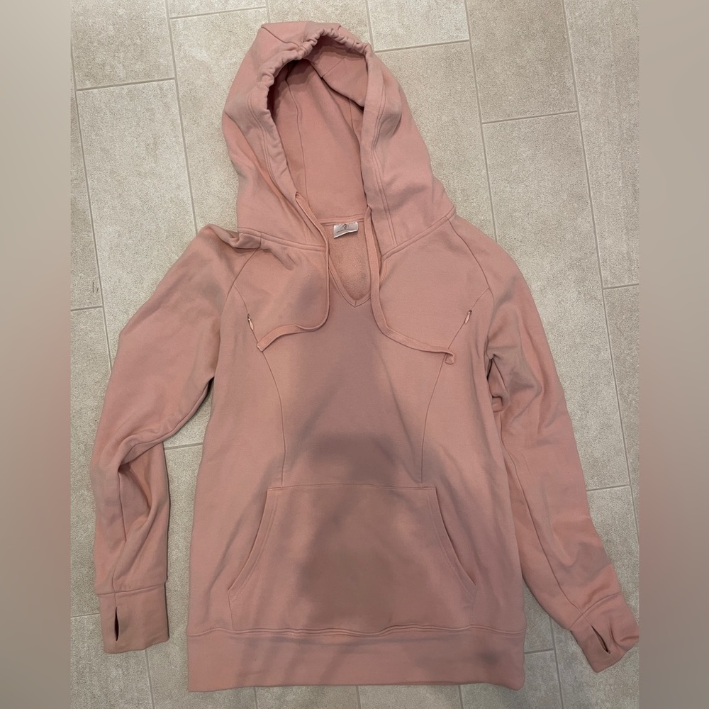 Love & Fit rose pink nursing sweatshirt hoodie very smooth and soft and cozy